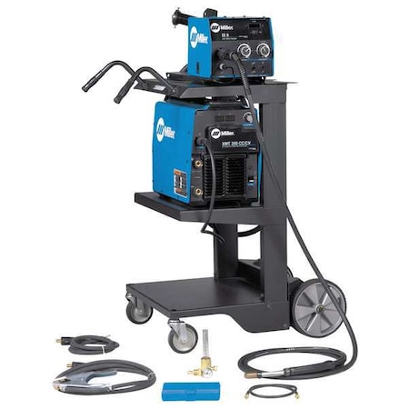 Miller Electric Multiprocess Welder, XMT 350 CC/CV, Phase Single-/Three-Phase , MIG, Stick, TIG , 350A 951314