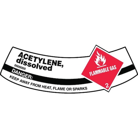 Accuform Cylinder Label, 2 in H, 5 1/4 in W, Vinyl, Arch, English, MCSLACR MCSLACR