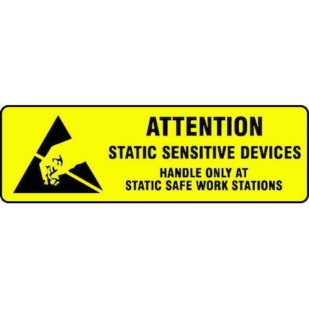 Accuform LBL, ATT STATIC SENSITIVE DEV, 2X5/8,500RL, PK500 MPC319