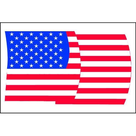 Accuform LBL, US FLAG, 2X3, 500/RL, PK500 MSN234