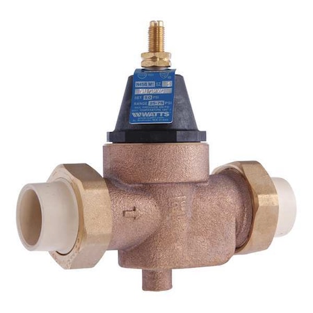 Watts Water Pressure Valve, 1in, 5-3/16in LFN45BM1-DU-CPVC