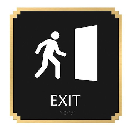 Intersign Exit Sign, 8-1/4" Height, 8" Width MQX-RG72(S37)