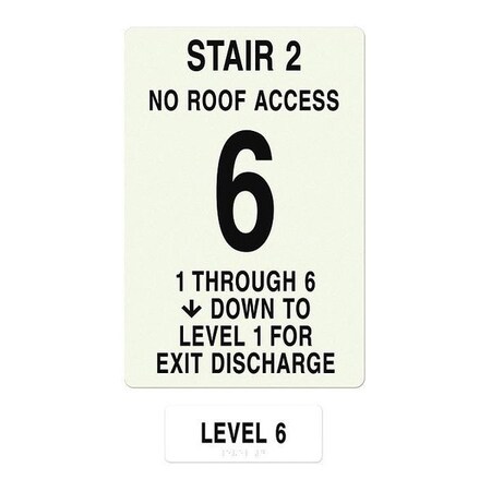 Intersign NFPASgn, StairId2, RoofAccssN, Flr Lvl 6 NFPA-PVC1812(21N6)