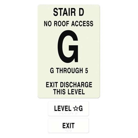 Intersign NFPASgn, StairIdD, RoofAccssN, FlrsSrvdGto5 NFPA-PVC1812-X(DGN5)