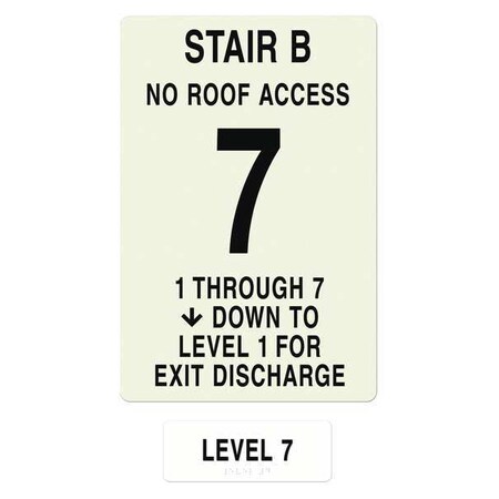 Intersign NFPASgn, StairIdB, RoofAccssN, FlrsSrvd1to7 NFPA-PVC1812(B1N7)