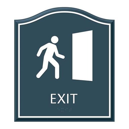 Intersign Exit Sign, 9" Height, 7-7/8" Width SAN-HT-RG72(S29)