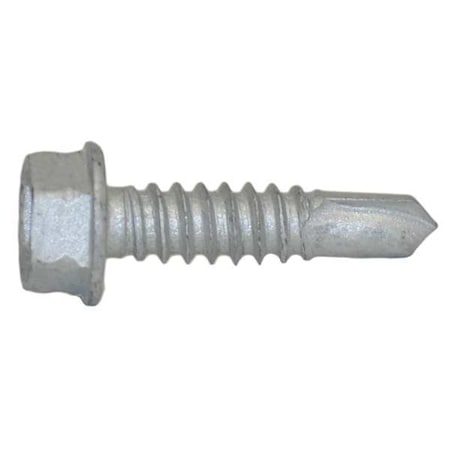 Teks Self-Drilling Screw, 1/4" x 1 in, Climaseal Steel Flange Hex Head External Hex Drive, 250 PK 1587000