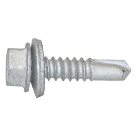 Teks Self-Drilling Screw, 1/4" x 1 in, Climaseal Steel Flange Hex Head External Hex Drive, 250 PK 1160000