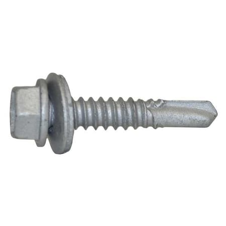 Teks Self-Drilling Screw, 1/4" x 1-1/4 in, Climaseal Steel Flange Hex Head External Hex Drive, 250 PK 1019000