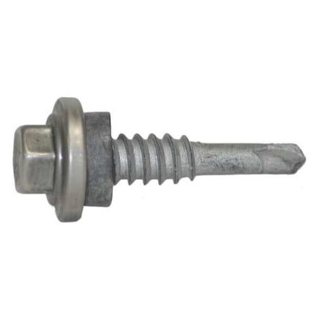 Teks Self-Drilling Screw, 1/4" x 1-1/8 in, Climaseal Steel Flange Hex Head External Hex Drive, 250 PK 1175153