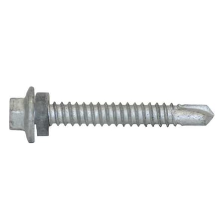 Teks Self-Drilling Screw, 1/4" x 1-3/4 in, Climaseal Steel Flange Hex Head External Hex Drive, 250 PK 1018000