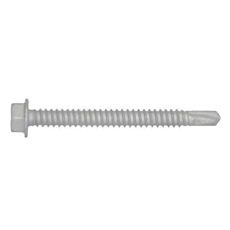 Teks Self-Drilling Screw, 1/4" x 2-1/2 in, Climaseal Steel Flange Hex Head External Hex Drive, 100 PK 1554000