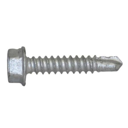 Teks Self-Drilling Screw, #10 x 1 in, Climaseal Steel Flange Hex Head External Hex Drive, 500 PK 1129000