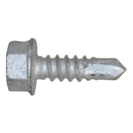 Teks Self-Drilling Screw, #10 x 5/8 in, Climaseal Steel Flange Hex