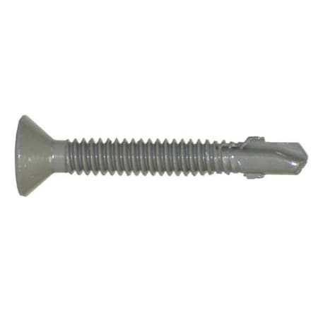 Teks Self-Drilling Screw, #10 x 1-7/16 in, Climaseal Steel Flat Head Phillips Drive, 500 PK 1082000