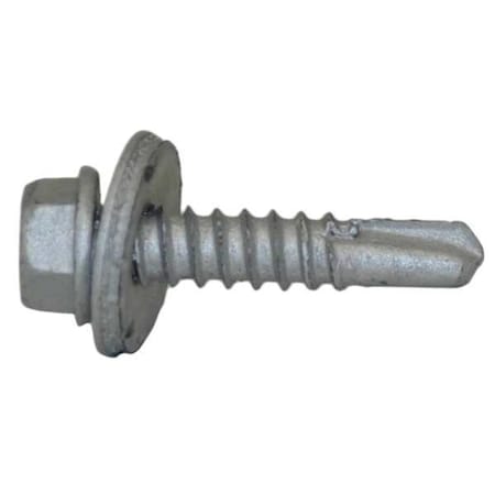 Teks Self-Drilling Screw, #12 x 1 in, Climaseal Steel Flange Hex Head External Hex Drive, 250 PK 1011000