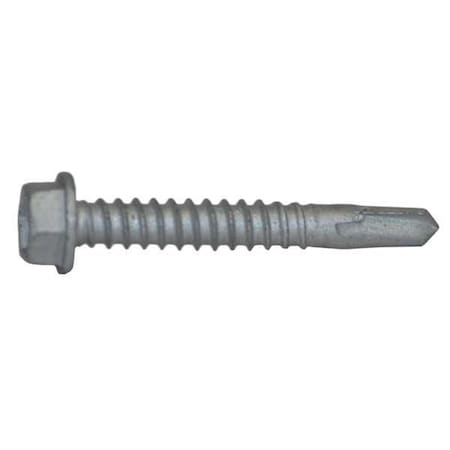 Teks Self-Drilling Screw, #12 x 1-1/2 in, Climaseal Steel Flange Hex Head External Hex Drive, 250 PK 1123000