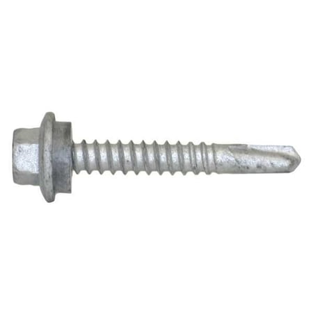 Teks Self-Drilling Screw, #12 x 1-1/2 in, Climaseal Steel Flange Hex Head External Hex Drive, 250 PK 1428000