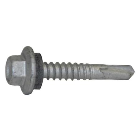 Teks Self-Drilling Screw, #12 x 1-1/4 in, Climaseal Steel Flange Hex Head External Hex Drive, 250 PK 1029000