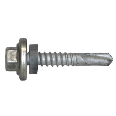 Teks Self-Drilling Screw, #12 x 1-1/4 in, Climaseal Steel Flange Hex Head External Hex Drive, 250 PK 1167253