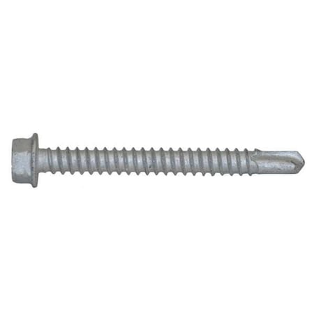 Teks Self-Drilling Screw, #12 x 2 in, Climaseal Steel Flange Hex Head External Hex Drive, 250 PK 1140000