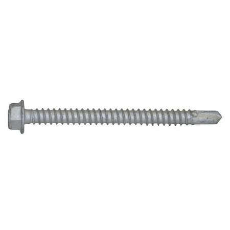 Teks Self-Drilling Screw, #12 x 2-1/2 in, Climaseal Steel Flange Hex Head External Hex Drive, 100 PK 1553000