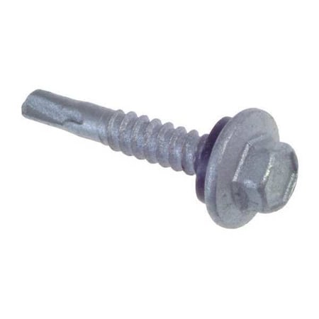 Teks Self-Drilling Screw, #12 x 3/4 in, Climaseal Steel Flange Hex Head External Hex Drive, 500 PK 1023000