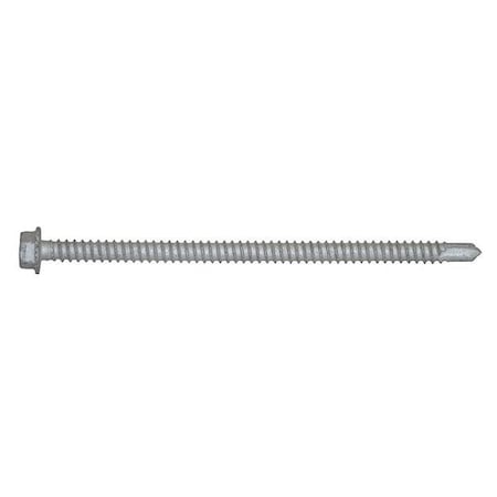 Teks Self-Drilling Screw, #12 x 4 in, Climaseal Steel Flange Hex Head External Hex Drive, 50 PK 1146000