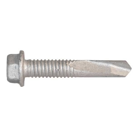 Teks Self-Drilling Screw, #12 x 1 1/4 in, Climaseal Steel Hex Head External Hex Drive, 500 PK 1006000