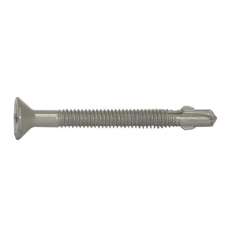 Teks Self-Drilling Screw, #12 x 2-1/4 in, Climaseal Steel Flat Head Phillips Drive, 250 PK 1092000