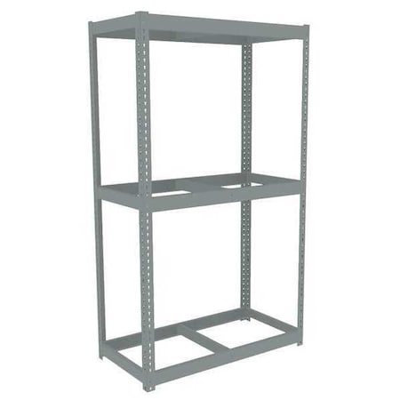 Tennsco Boltless Shelving Unit, 24-5/8"D x 48-5/8"W x 84"H, 3 Shelves, Steel ZLC7-4824S-3