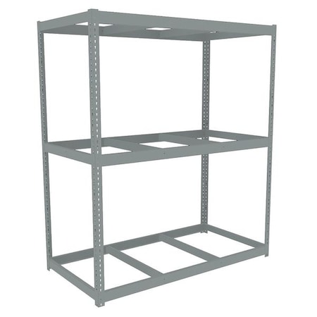 Tennsco Boltless Shelving Unit, 36-5/8"D x 72-5/8"W x 84"H, 3 Shelves, Steel ZLC7-7236S-3