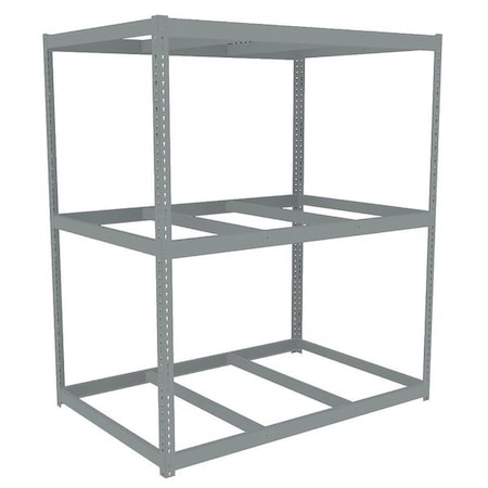 Tennsco Boltless Shelving Unit, 48-5/8"D x 72-5/8"W x 84"H, 3 Shelves, Steel ZLC7-7248S-3