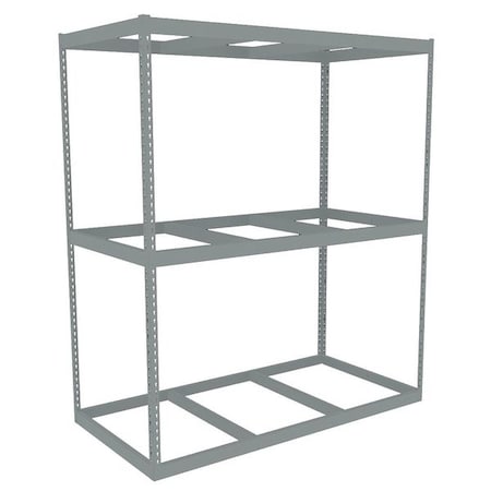 Tennsco Boltless Shelving Unit, 36-5/8"D x 72-5/8"W x 84"H, 3 Shelves, Steel ZLE7-7236S-3