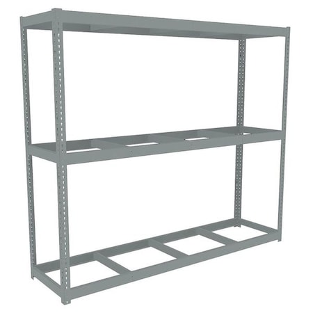 Tennsco Boltless Shelving Unit, 24-5/8"D x 96-5/8"W x 84"H, 3 Shelves, Steel ZLC7-9624S-3