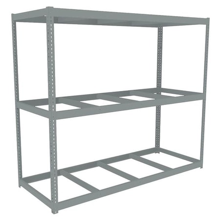 Tennsco Boltless Shelving Unit, 36-5/8"D x 96-5/8"W x 84"H, 3 Shelves, Steel ZLC7-9636S-3