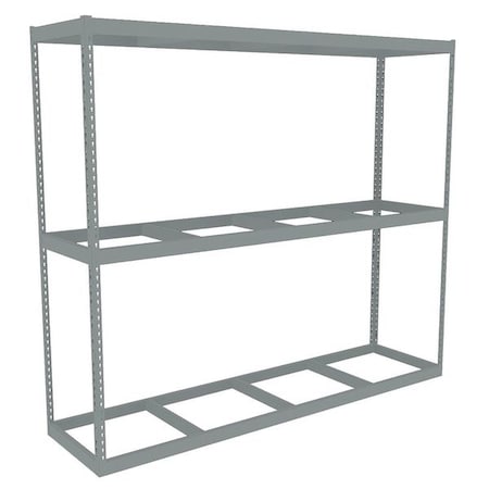 Tennsco Boltless Shelving Unit, 24-5/8"D x 96-5/8"W x 84"H, 3 Shelves, Steel ZLE7-9624S-3
