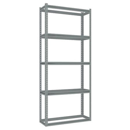 Tennsco Boltless Shelving Unit, 12-5/8"D x 36-5/8"W x 84"H, 5 Shelves, Steel ZB7-3612S-5