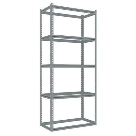 Tennsco Boltless Shelving Unit, 18-5/8"D x 36-5/8"W x 84"H, 5 Shelves, Steel ZB7-3618S-5