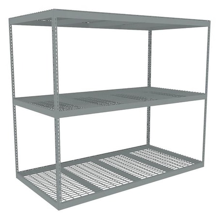 Tennsco Boltless Shelving Unit, 48-5/8"D x 96-5/8"W x 84"H, 3 Shelves, Steel ZLE7-9648S-3W