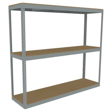 Tennsco Boltless Shelving Unit, 24-5/8"D x 96-5/8"W x 84"H, 3 Shelves, Steel ZLC7-9624S-3D