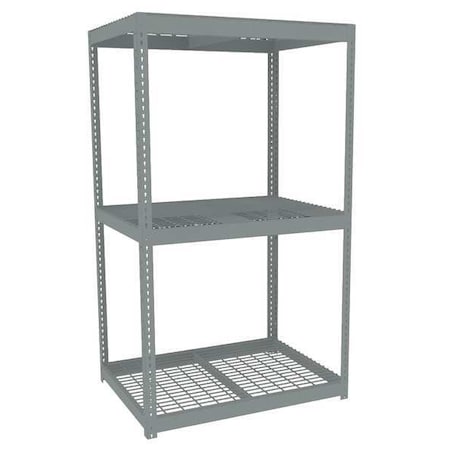 Tennsco Boltless Shelving Unit, 36-5/8"D x 48-5/8"W x 84"H, 3 Shelves, Steel ZLC7-4836S-3W