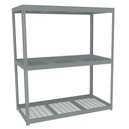 Tennsco Boltless Shelving Unit, 36-5/8"D x 72-5/8"W x 84"H, 3 Shelves, Steel ZLC7-7236S-3W