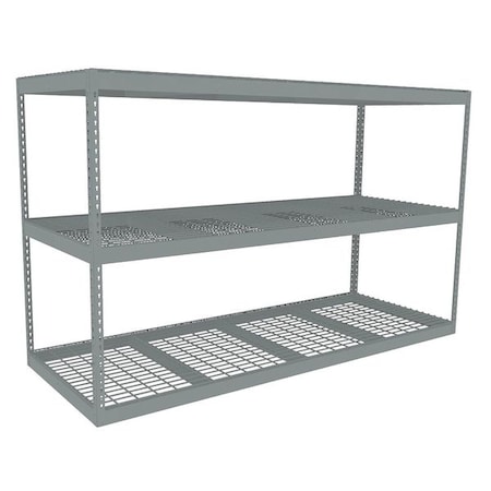 Tennsco Boltless Shelving Unit, 36-5/8"D x 96-5/8"W x 60"H, 3 Shelves, Steel ZLE5-9636S-3W