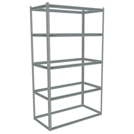 Tennsco Boltless Shelving Unit, 24-5/8"D x 48-5/8"W x 84"H, 5 Shelves, Steel ZB7-4824S-5