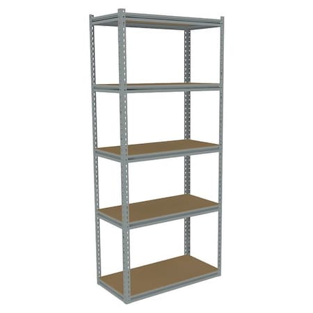 Tennsco Boltless Shelving Unit, 18-5/8"D x 36-5/8"W x 84"H, 5 Shelves, Steel ZB7-3618S-5D