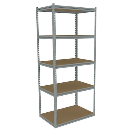 Tennsco Boltless Shelving Unit, 24-5/8"D x 36-5/8"W x 84"H, 5 Shelves, Steel ZB7-3624S-5D