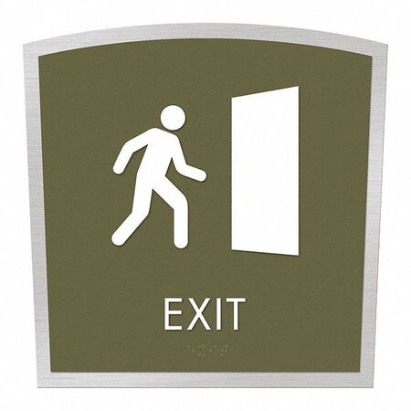 Intersign Exit (Person Exiting Right), 8-5/8" W x 8-5/8" H APX-RG72(S51)