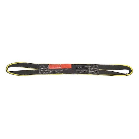 Lift-All Web Sling, Type 6, 4 ft L, 2 in W, Nylon, Black RE1602NX4
