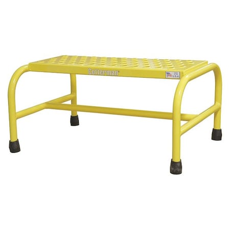 Cotterman Ladder Stand, 1 Steps, 450 lb Load Capacity, 10 in Overall Height, Steel, Yellow 1001N2626A6E10B1C2P1